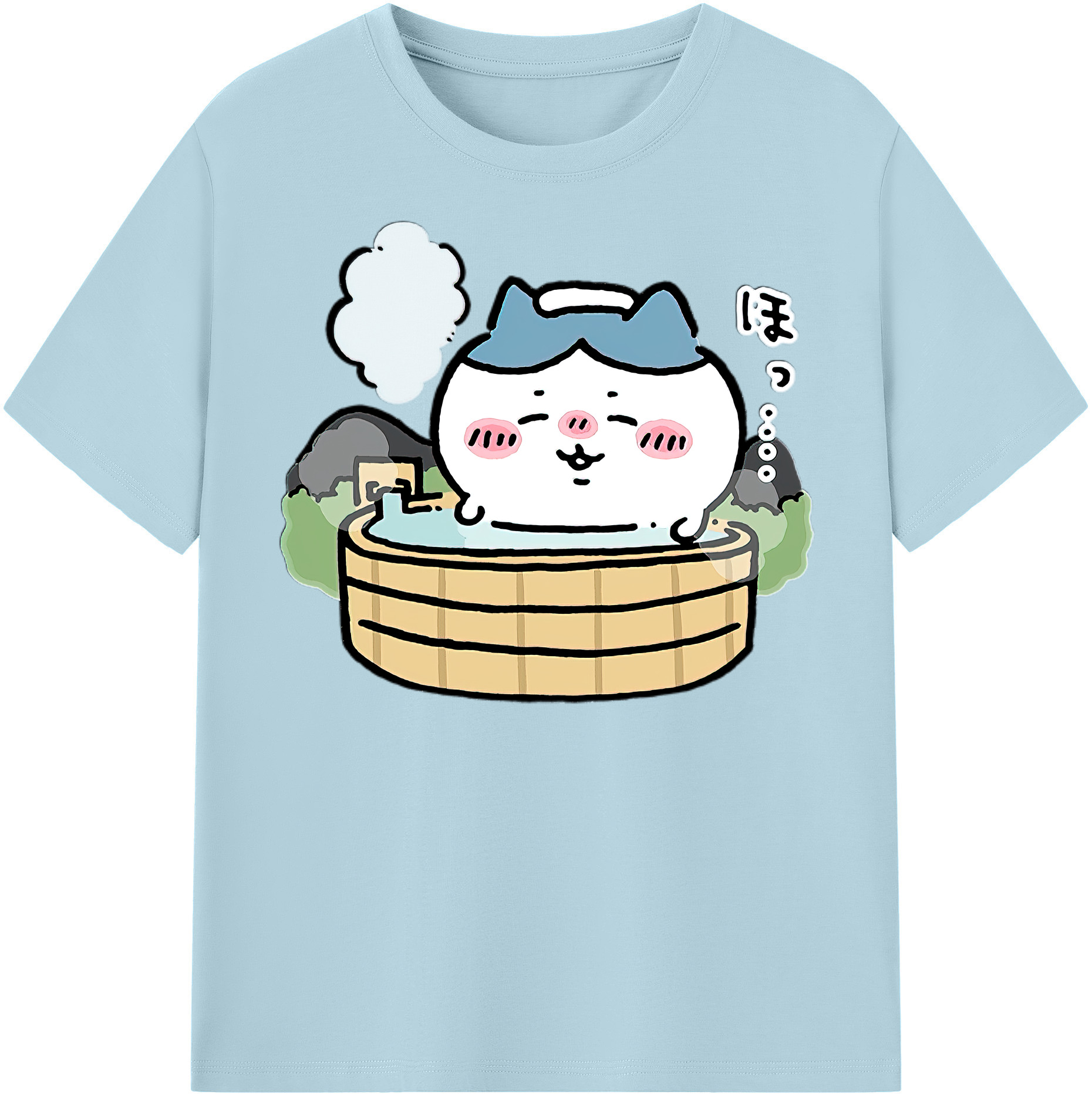 （画像用） ちいかわ ハチワレ Chii-kawa hachiware 綿100％半袖Tシャツ（フロントプリント）